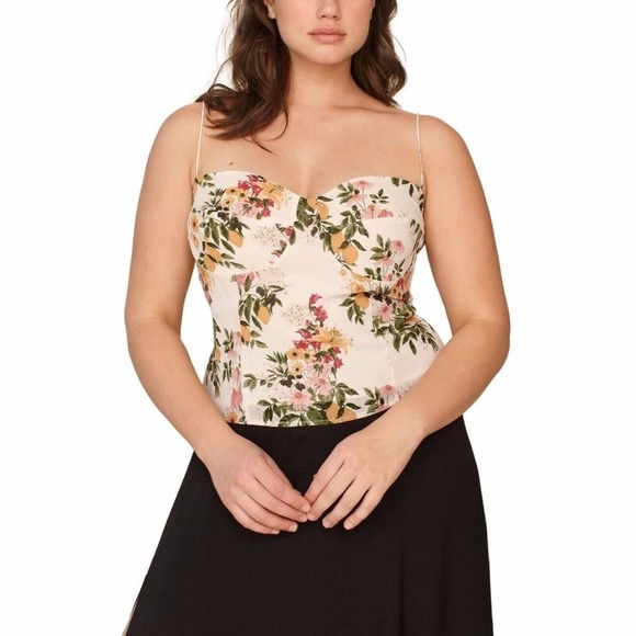 REFORMATION | Milo Floral Tank Cami Sweetheart Liza Blouse Multicolor - Picture 1 of 7